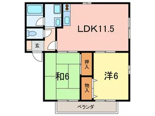 ソレアード森南【2階】の間取り