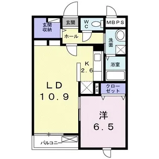 滋賀県東近江市東沖野1【マンション】の間取り