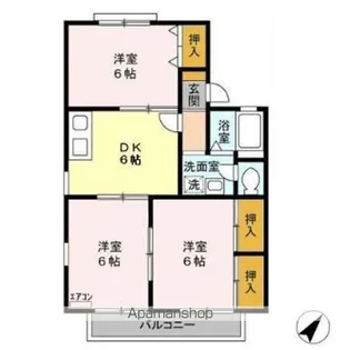 グローネ飯倉台 A【2階】の間取り