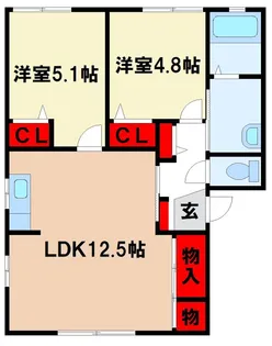 エクセラン国分II【1階】の間取り