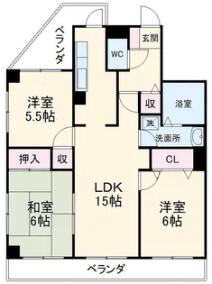 グランドハイリス本山【3階】の間取り