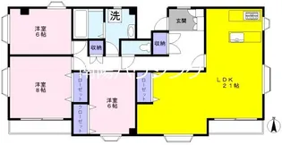 セシル富士見台【4階】の間取り