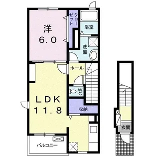 シェーネ・八坂【2階】の間取り