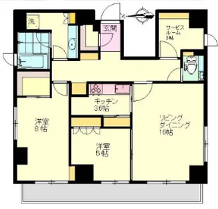 2LDKの間取り画像