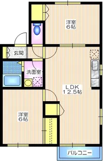 カサベルデA・B【2階】の間取り