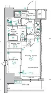 アンベリール川崎大師【9階】の間取り