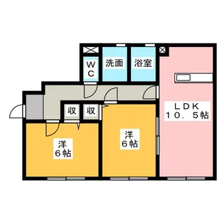 ヴィラステージA・B【1階】の間取り