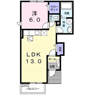 千葉県成田市本三里塚【アパート】の間取り