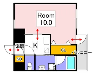 Casa Grande医大前【6階】の間取り