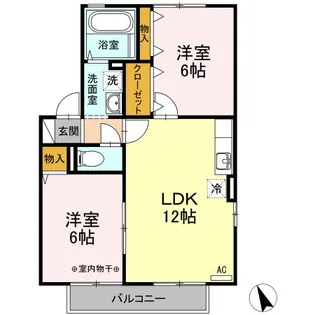 サニーハイツ田園 A【2階】の間取り