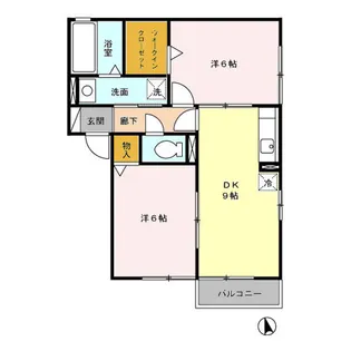 レスプランドール【1階】の間取り