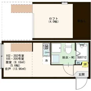 東京都大田区羽田2【アパート】の間取り