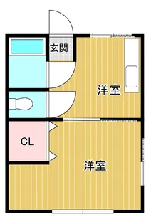 白百合荘【1階】の間取り