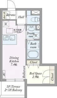 クランエール【1階】の間取り