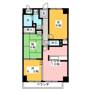 メーティス【2階】の間取り