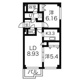 イーハトーブ南郷【3階】の間取り