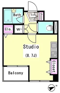スペーシア目黒不動前【5階】の間取り