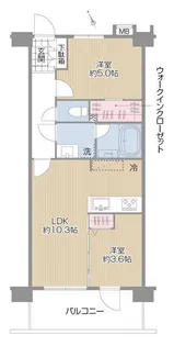 ベルジュール東伏見2【3階】の間取り