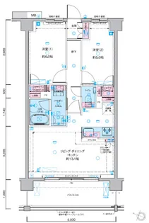 GENOVIA隅田川east skygarden【6階】の間取り