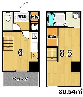 Y’sFlats西陣【6階】の間取り