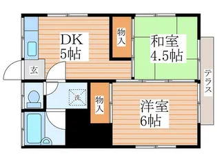 ハイムカトレア Bの間取り