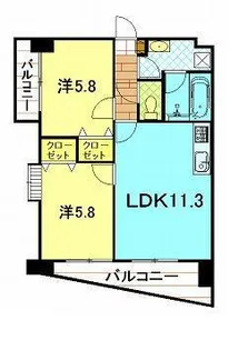扇ヒルズ【2階】の間取り