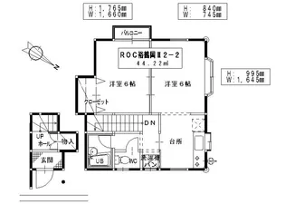 ROC裕鶴岡II【2階】の間取り