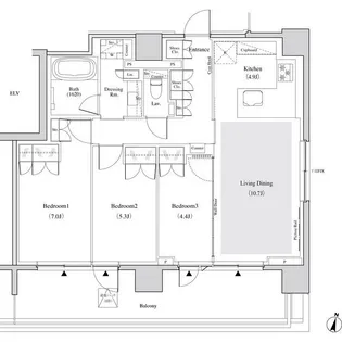 東京都渋谷区代々木3【マンション】の間取り