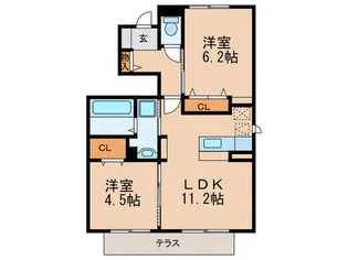 セントラル宰都【1階】の間取り