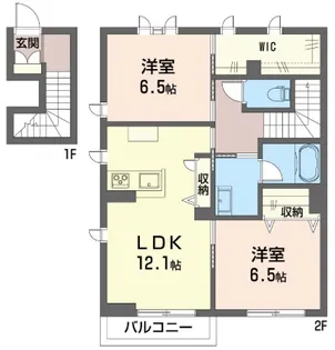 シャーメゾン釜利谷東【2階】の間取り
