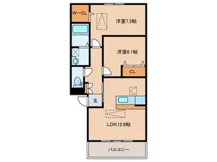 ルネス本城学研台III棟【3階】の間取り