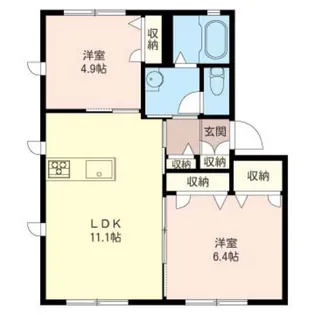 ミルフルールA【2階】の間取り
