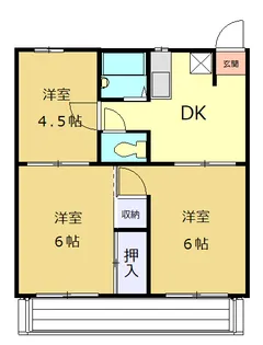 コーポナミキA【2階】の間取り