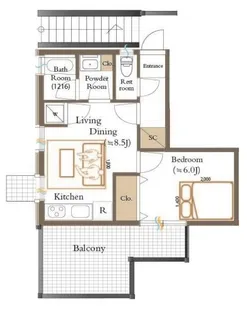 ザスタンダードアパートメント【2階】の間取り