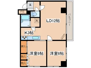 プレジデント城山【4階】の間取り