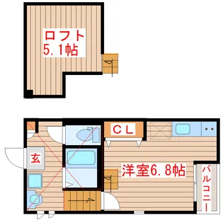 RIZEST長町南【2階】の間取り