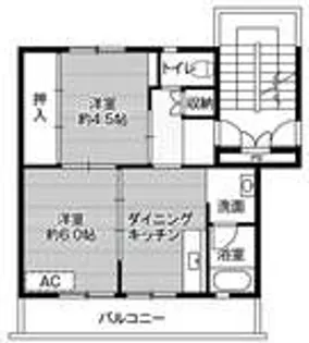 ビレッジハウス臼田第二2号棟【2階】の間取り