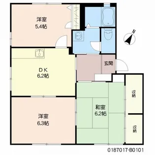 マイフローラ B棟【1階】の間取り