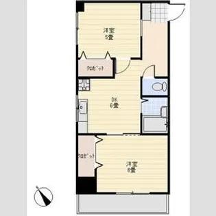 第3ロイヤル礎・ファッション会館【4階】の間取り