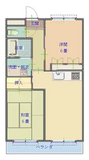 サニーコート堤A棟【1階】の間取り