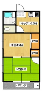 西山コーポ【2階】の間取り