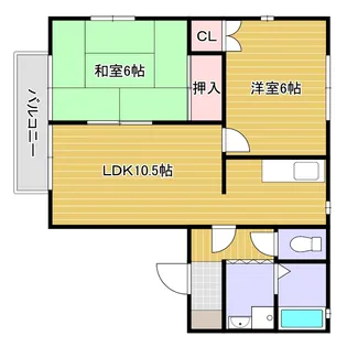 コーポカメリア【1階】の間取り