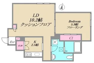 グロウ大森東【1階】の間取り