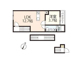 Pablo戸坂B棟【3階】の間取り