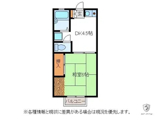 富士寮A【2階】の間取り