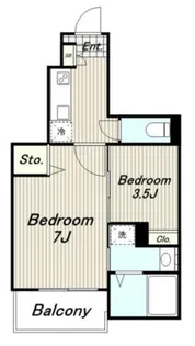 ラ・ファーレ・セゾン【1階】の間取り