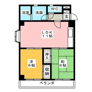 アムール惣中【3階】の間取り