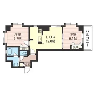 セントレージ桜橋(4月上旬退去予定)【7階】の間取り