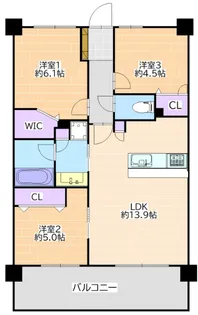 グランフォーレ箱崎九大駅前レジデンス【6階】の間取り