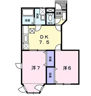 フォレストグリーン【1階】の間取り